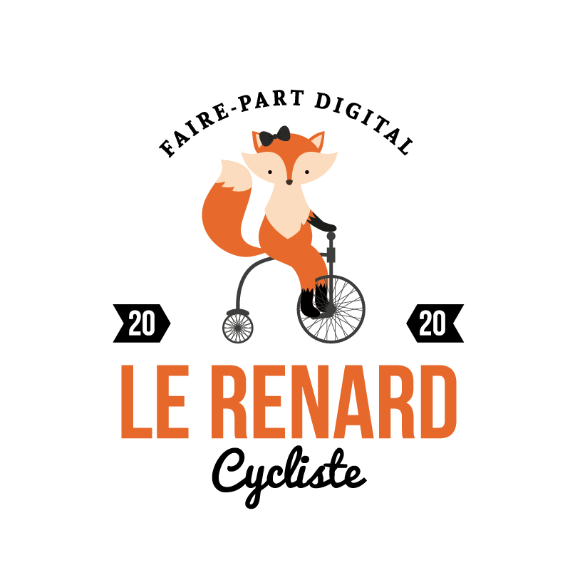 Le Renard Cycliste | Faire-part digital